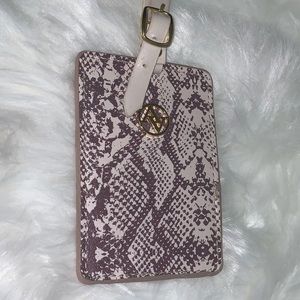 Adrienne Vittadini Python Print Luggage Tag - New